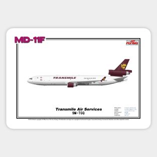 McDonnell Douglas MD-11F - Transmile Air Services (Art Print) Sticker